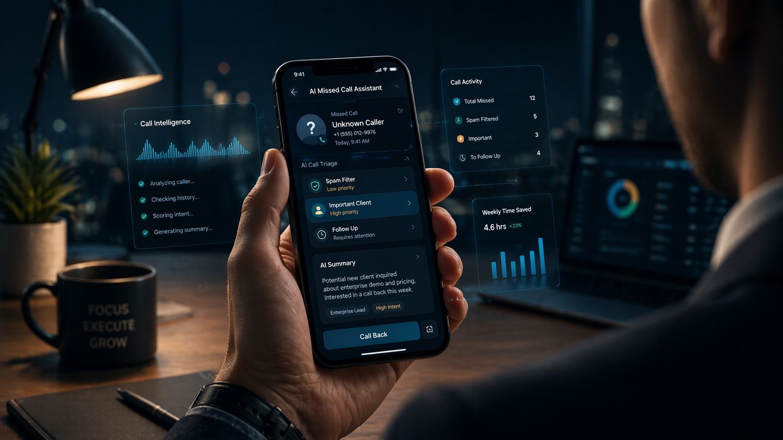 AI assistant managing important phone calls